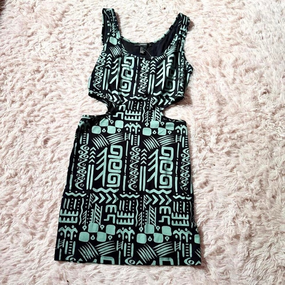 Tribalโ Aztec Earthy y2K Hipster Cutout Bodycon Dress Womens S Hippie Indie Boho